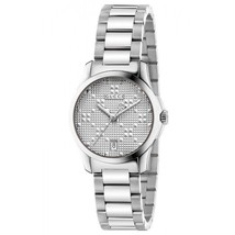 GUCCI YA126551 G-Timeless 126.5 Series Silver Dial Stainless Steel Ladies Watch - £417.89 GBP