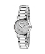 GUCCI YA126551 G-Timeless 126.5 Series Silver Dial Stainless Steel Ladies Watch - $523.99