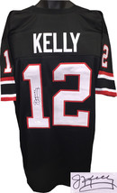 Jim Kelly signed Gamblers Black Custom Stitched Pro Style Football Jersey- JSA W - £127.09 GBP