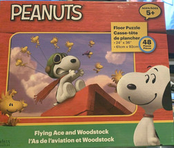 Flying Ace &amp; woodstock Peanuts 48 piece Puzzle - £19.38 GBP