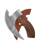 Pizza Axe Viking Pizza Cutter Stainless Steel Damascus Axe With Leather ... - €38,51 EUR