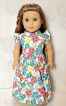 Clothes for 18&quot; American Girl Doll ~ FLORAL DRESS ~ Spring Pansies NEW! - $8.90