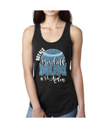 Custom Glitter Baseball Mom Team Design Next Level Fitted Racerback Tank... - £15.90 GBP+