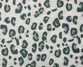 Richloom Fortress Tabby Jade Blue Chenille Woven Furniture Fabric By Yard 54&quot;W - £12.84 GBP