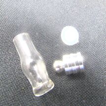 Coke Bottle Clear Glass Vial 1 inch  Charm Cremation Ashes Pendant Instr... - $9.89