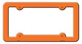 Orange Solid Novelty Metal License Plate Frame LPF-007 - £14.80 GBP