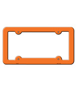 Orange Solid Novelty Metal License Plate Frame LPF-007 - £15.14 GBP