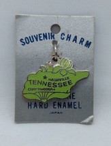 Vtg Souvenir State of Tennessee Cloisonne Enamel Charm on Orig Card  - £10.11 GBP
