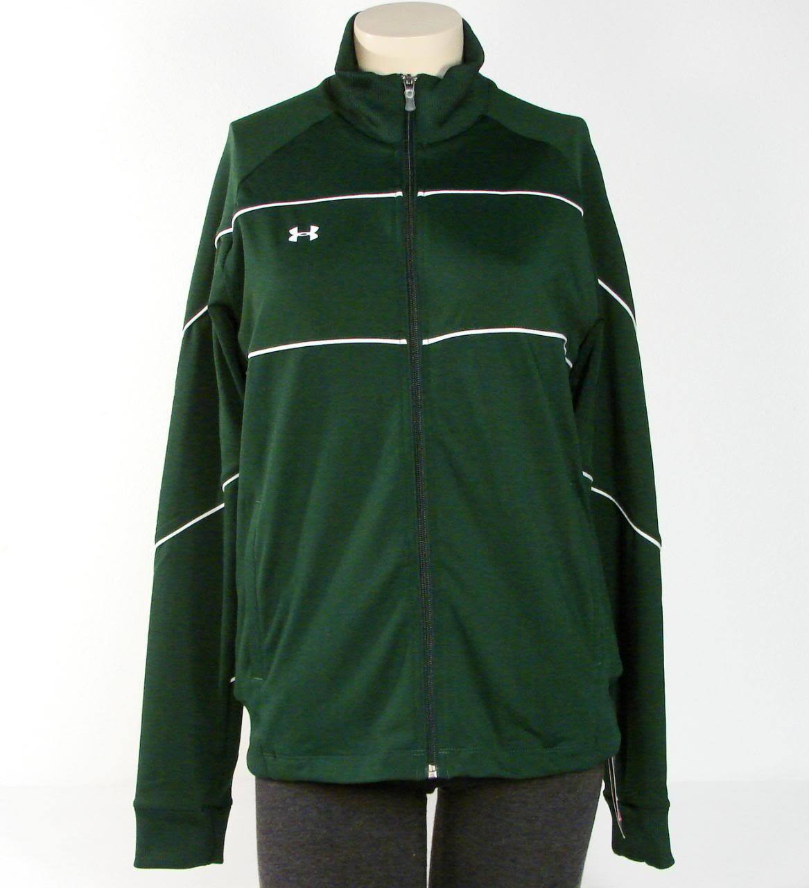 Under Armour All Season Gear Mesh Lined Green Stretch Track Jacket Women's  NWT - £55.94 GBP