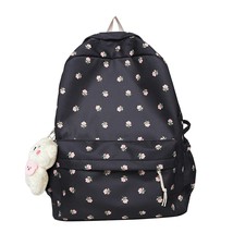 Vel book back pack large capacity nylon school bags college schoolbag flower prints for thumb200