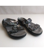 Alegria Women&#39;s Metallic Floral Open Toe Sandals Size 8 - $27.05 CAD