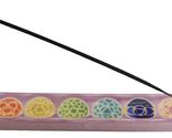 Ceramic Colorful Rainbow 7 Chakra Zone Colors Mandala Flowers Incense Ho... - $15.49