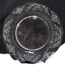 4 Fostoria Naverre Clear Crystal Salad Plates 7 1/2&quot; Etched Glass 1936-82 Lot 1 - $39.59