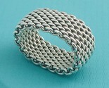AUTHENTIC Size 6.5 Tiffany &amp; Co Somerset Ring Mesh Basket Weave in 925 S... - $279.00