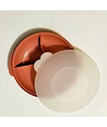 Tupperware Plate Divided Domed Cover Round 2604B-3 Dish 3 Sections 9&quot; Di... - $14.92 CAD