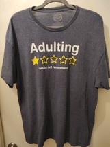 Blue T Shirt Adulting 1 out of 5 Would Not Recommend Funny Men&#39;s Shirt X... - £5.46 GBP