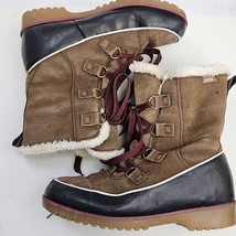 Apres by Lamo Brown Faux Leather Suede &amp; Fur Lined Boots Women&#39;s Size 9 - €20,31 EUR