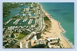 Aerial View Fort Lauderdale Beach Florida FL UNP Chrome Postcard I17 - £2.33 GBP
