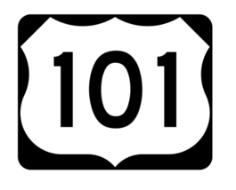 7&quot; us route 101 highway sign road bumper sticker decal usa made - £22.01 GBP