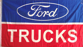 FORD TRUCKS  3x5&#39; FLAG  INDOOR/OUTDOOR   BRASS GROMMETS  68 D POLYESTER ... - £8.55 GBP