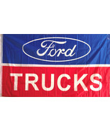 FORD TRUCKS  3x5' FLAG  INDOOR/OUTDOOR   BRASS GROMMETS  68 D POLYESTER  NEW! - $10.90