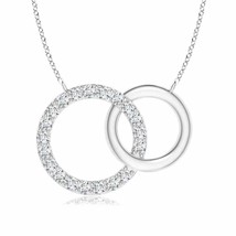 Authenticity Guarantee 
1.45mm Interlocking Diamond Circle Necklace in 14K Wh... - £1,070.91 GBP