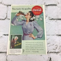 Coca Cola Your Taste Its Quality 1942 Vintage Print Ad Advertising Art - £7.75 GBP