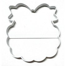 6x Baby Bib Ruffle Tie Back Bow Fondant Cutter Cupcake Topper 1.75 IN USA FD3090 - £5.62 GBP