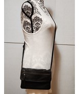 Anthropologie Purse Day and Mood Black Leather Purse Crossbody Purse EUC - $545.49 MXN