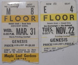  GENESIS 2 Original Toronto Maple Leaf Gardens Ticket Stubs 1976,83 FLOO... - £23.20 GBP