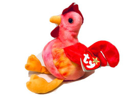 Ty Beanie Baby Vintage 1996 Strut The Rooster Plush Toy With 5 Errors NWT - £31.41 GBP