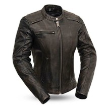 Women&#39;s Biker Apparel Leather Motorcycle Jacket Trickster - $269.99