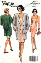 Misses&#39; JACKET &amp; DRESS Vtg 1991 Vogue Pattern 8031 Sz 8-10-12  UNCUT - $15.00