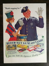 Vintage 1937 Beech-Nut Gum &amp; Candy Police Officer Man Full Page Original... - $6.64