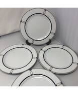 Studio Nova Exhibition Salad Plates 8&quot; Wide Y0290 Geometric Art Deco 4 P... - $22.81 CAD