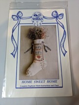Alma Lynne Cross Stitch Home Sweet Home Stocking Pattern Instructions and Chart - $5.00