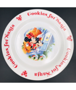 Disney Mickey Minnie Mouse &amp; Pluto Cookies for Santa Plate Christmas 10.75&quot; - $18.69