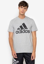 Nwt Adidas Msrp $41.99 Logo Men&#39;s Gray Crew Neck Short Sleeve T-SHIRT Size M - £10.76 GBP