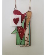 Valentine Heart Shaped Stained Glass - $39.99