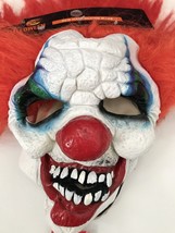 Halloween Evil Clown Mask Red Hair Adult Costume Scary Creepy Cosplay Horror NWT - £14.56 GBP