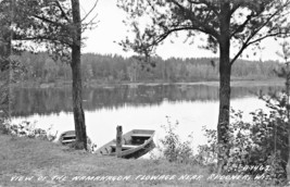 Spooner Wisconsin-View Namakagon Fiume Flowage &amp; Barche ~1940s Vero Foto - £8.25 GBP