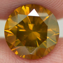 Orange Diamond Fancy Color Loose Round Shape VS2 Enhanced Polished 2.16 Carat - £2,197.81 GBP