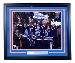 Mark Messier Signed Framed 16x20 Edmonton Oilers Stanley Cup Photo Fanatics - £193.87 GBP
