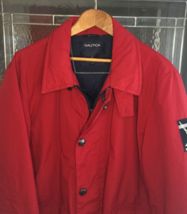 Nordica Classic Men XL Red  Ski Jacket Storable Hood W/T Cell Phone Pocket - $63.31