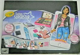 Crayola Fashion Superstar Design Clothes Pencils App Art Kit Designer - £11.96 GBP