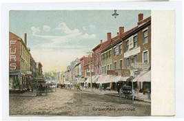 Gardiner Maine Water Street Postcard 1900&#39;s - £9.41 GBP