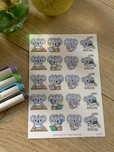 Koala Busy Day | Homemade Planner Stickers, Character Stickers, Deco Sti... - $3.22