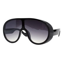 Oversized Goggle Style Sunglasses Unisex Round Shield Shades UV 400 - £11.03 GBP