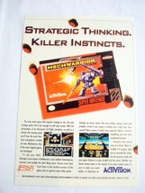 1993 Video Game Color Ad Mechwarrior for SNES Super Nintendo - £6.38 GBP