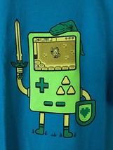 TeeFury Zelda XLARGE &quot;Gaming&quot; Legend of Zelda Parody Shirt Aqua Blue - £11.99 GBP